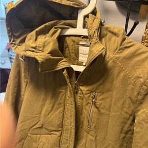 Zara Olive Green Hooded Jacket